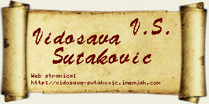 Vidosava Šutaković vizit kartica